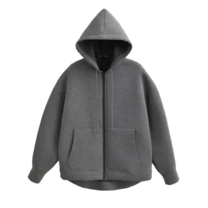 HH 2026 Casual Women's Soild Zipper Hoodie Long Sleeve Big Pocket Zipper Jacket With Hood Female Loose Outerwear Coat Tops