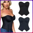 Bestseller Women’s Striped Blazer with Built-in Underwire Bra, Side Zipper & Boned Corset Design – Slim Fit Fashion Jacket